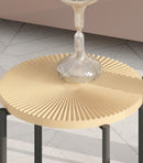 Radial - Pattern Coffee And End Table Set Waterproof Cover, Distressed Cylindrical Design (Set of 2)