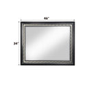 Nicola - Mirror - Silver PU & Black Finish - Atlantic Fine Furniture Inc