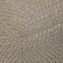 Semi Rounded Pouf, Cable Knitted, Perfect Seating