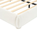 Upholstered Simple Modern Bedroom Bed With Curved Headboard