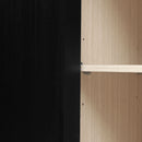 2 Door Carved Storage Cabinet With Adjustable Shelf, Accent Furniture