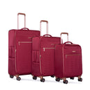 4 Piece Set, Softshell Suitcase Spinner Wheels Terylene Luggage Sets