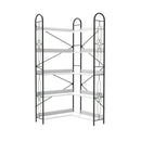 Industrial Style Corner Bookshelf With Thickened Iron Frame
