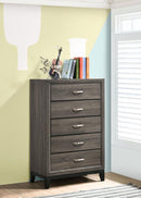 Watson - 5-Drawer Bedroom Chest - Gray Oak - Atlantic Fine Furniture Inc