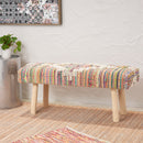 Prytania - Boho Handmade Fabric Upholstered Bench