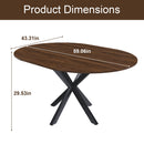 Round Dining Table With Extendable Blades, X Base