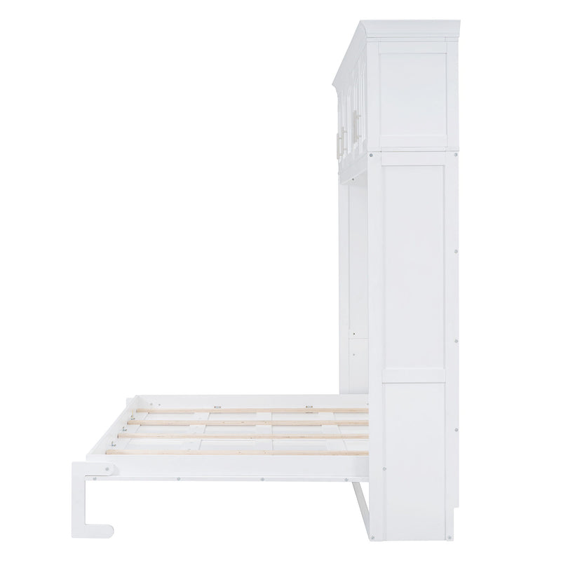 Murphy Modern Bed With Top Cabinets For Space Saving And Comfort