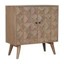 Hourglass Carved Cabinet - Marble