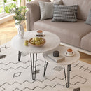 Round Nesting Coffee Table For Living Room (Set of 2)