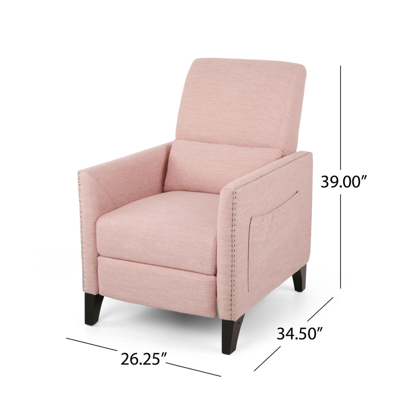 Kiersten - Contemporary Fabric Pushback Recliner