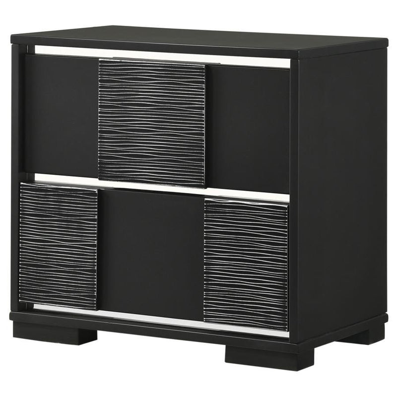 Blacktoft - 2-Drawer Nightstand - Black