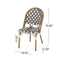 Chic French Bistro Chair With Durable Rattan And Aluminum Frame