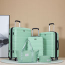 Luggage Set Of 5 Pieces, Expandable Hard Pc Luggage Set With Tsa Lock For Rotating Wheels