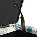 Charming Floral Storage Ottoman With Upholstered Fabric