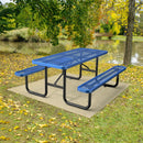 Expanded Rectangular Picnic Metal Table