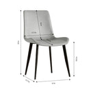 Modern Dining Chair With Carbon Steel Legs