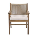 Outdoor Acacia Wood Patio Dining Armchair (Set of 2)