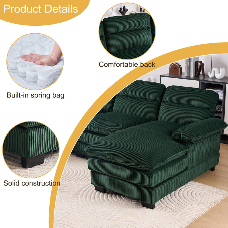 U-Shaped Profile Sofa, Including Two Single Seats And Two Chaise, Modular Sofa, Corduroy Sofa