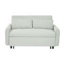 Pull-Out 2 Seat Modern Sleeper Sofa With 2 Throw Pillows And USB Ports