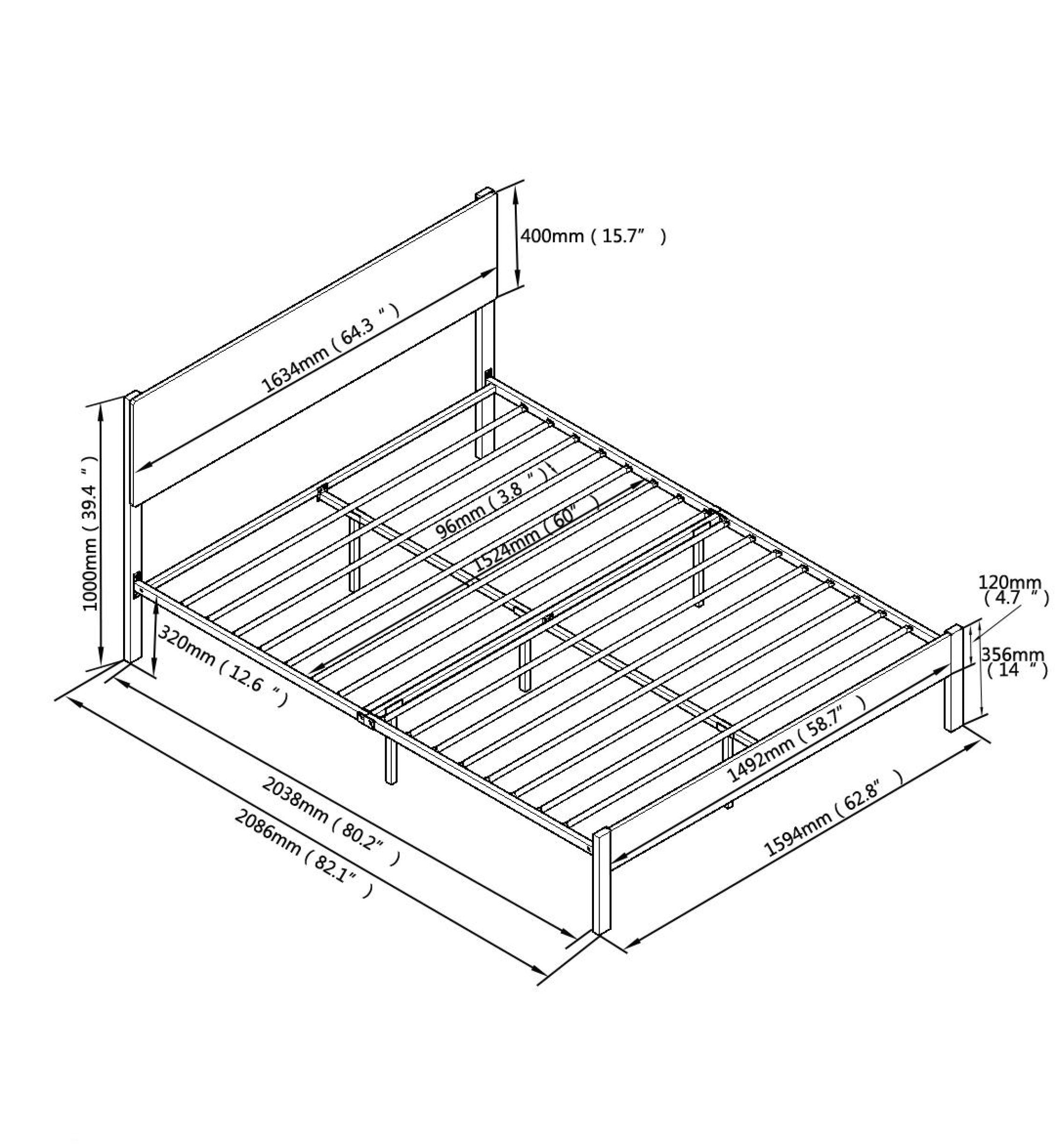 Queen Size Metal Platform Bed Frame with Wooden Headboard and Footboard, No Box Spring Needed, Large Under Bed Storage, Easy Assemble - Atlantic Fine Furniture Melbourne FL