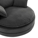 360° Swivel Accent Barrel Chair With Dual Layer Cushion And 3 Removable Pillows