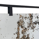 Rectangle Antiqued Wall Mirror Wall Mirror With Metal Frame, Home Wall Decor, Bedroom Living Room Entryway Wall Accent - Black