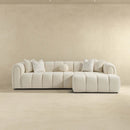Beatrice - Modern Tufted Right Sectional Sofa - Ivory
