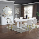 Zazie - Side Chair (Set of 2) - White Velvet & Gold