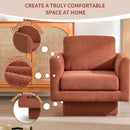 360° Modern Swivel Accent Chair Round Armchair, Thick Padded Single Lounge Sofa Upholstered Comfy