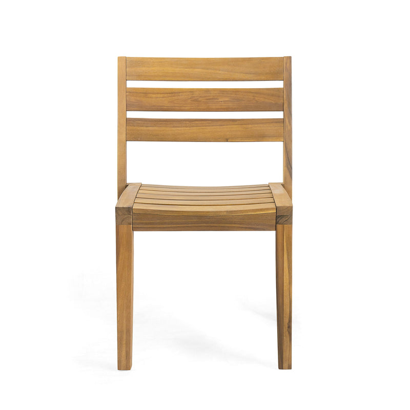Outdoor Dining Side Chair (Set of 2) - Teak Finish