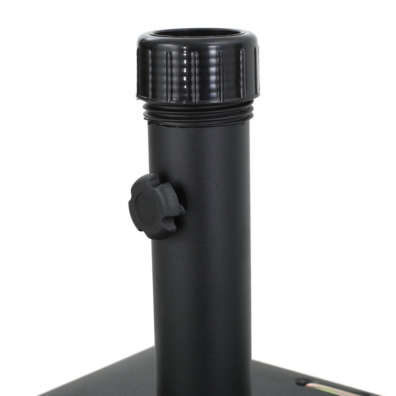 Wheelie - Stylish Square Umbrella Base With Stainless Steel Pole Handle