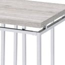 Chafik - End Table - Natural Oak & Chrome