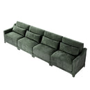 Elegant Sofa With Ergonomic Design And Lumbar Pillows