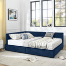 Upholstered Bed Frame With Tufted Backrest And Armrests