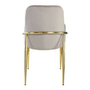 Barnard - Side Chair (Set of 2) - Gray Velvet & Mirrored Gold