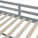 Low Loft Bed With Rolling Desk, Shelf And Drawers