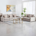 Nolan - Linen Fabric Sofa And Loveseat Living Room With Pillows And Interchangeable Legs