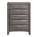 Emily - 5-Drawer Chest (Sturdy) - Gray