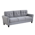 Modern Living Room Sofa Linen Upholstered Couch Furniture For Home Or Office