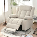 Power Lift Recliner Chair With Extended Footrest, Remote Control, Cup Holders, And Side Pockets