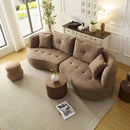 Modular Sofa, Durable Fabric, Solid Wood Frame, High Density Sponge Padding, Seating For 4