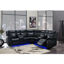 Jupiter - Leather Sectional - Black