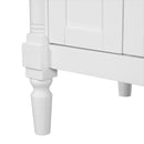 Bathroom Vanity With Ceramic Sink, 2 Doors 3 Drawers, Soft Close Design