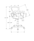 Office Chair, Adjustable Height, Swivel Ergonomic, Armrests, Contemporary