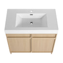 Freestanding Bathroom Vanity With Resin Sink & Soft Close Cabinet Doors