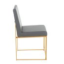 Fuji - Contemporary Stylish Frame, High Back Dining Chair (Set of 2)