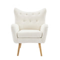 Mid - Century Modern Arm Chair With Wingback Design Wood Legs