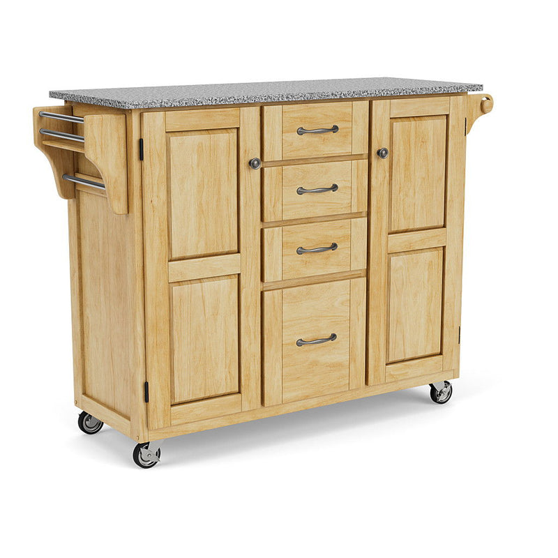 Create-A-Cart - Kitchen Cart - Pepper Granite Top