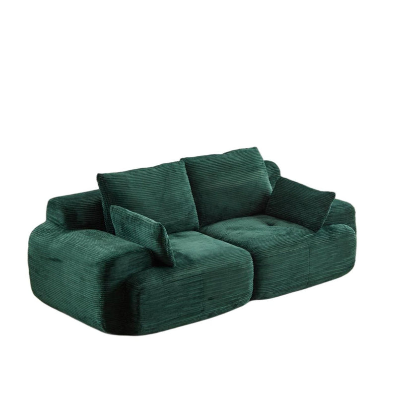 Compressed Sofa, 2 Seater Large Sectional Couches For Living Room - Green