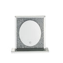 Noralie - 23" Accent Mirror With LED - Mirrored & Faux Diamonds